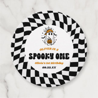 Etiquetas Para Lembrancinhas Spooky One Halloween Retro 1st Birthday Party