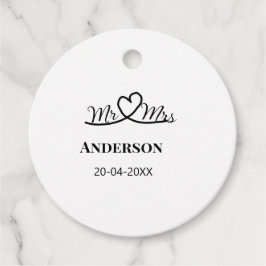 Etiquetas Para Lembrancinhas Sr. & Sra. adicionar nome da família data ano casa