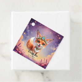 Etiquetas Para Lembrancinhas Starlit Fox of the Moonlit Meadows. 