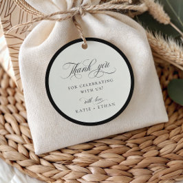 Etiquetas Para Lembrancinhas STATELY CALLIGRAPHY Wedding Thank You