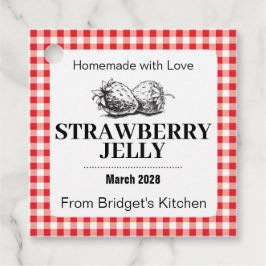 Etiquetas Para Lembrancinhas Strawberry Jelly Jam Homemade label STRAW04sqtag