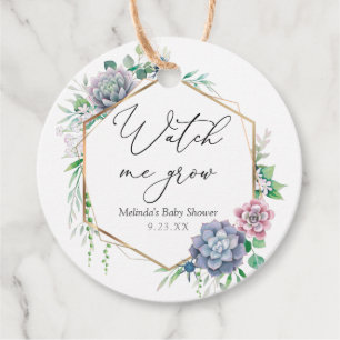 Etiquetas Para Lembrancinhas Succulent, veja-me cultivar o favor da planta clás