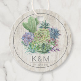 Etiquetas Para Lembrancinhas Succulents and Rustic Wood Wedding ID515