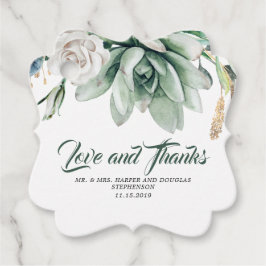 Etiquetas Para Lembrancinhas Succulents Greenery White Floral Casamento