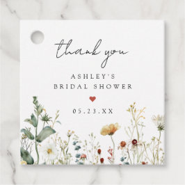 Etiquetas Para Lembrancinhas Summer Wildflower Field Bridal Shower Favor Tags