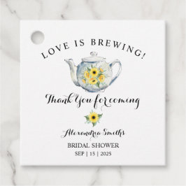 Etiquetas Para Lembrancinhas Sunflower Greenery Obrigado por vir ao Tea Chá