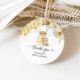 Etiquetas Para Lembrancinhas Sunflower honey bear thank you tag