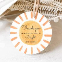 Sunshine Favor Tags Rainbow Boho Sun Aniversário