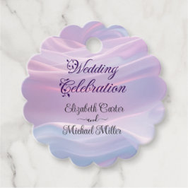 Etiquetas Para Lembrancinhas Sussurros de Seda: Pastel Sonhador Onda Azul Rosa