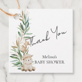 Etiquetas Para Lembrancinhas Sweet Little Lamb Primeiro Aniversário Greenery