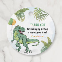 T-Rex Dinossaur Greenere Aniversário Obrigado