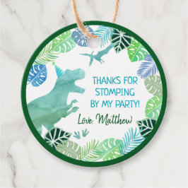 Etiquetas Para Lembrancinhas T-Rex Dinossaur Greenere Aniversário Obrigado