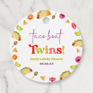 Etiquetas Para Lembrancinhas Taco Bout Twins! Chá de fraldas Fiesta