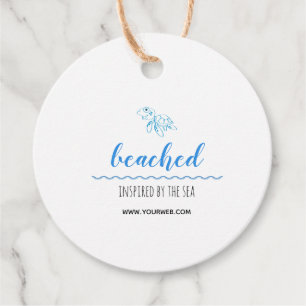Etiquetas Para Lembrancinhas Tag branco do cair do tema da praia do logotipo da