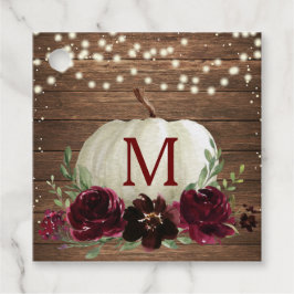 Etiquetas Para Lembrancinhas Tag de Agradecimento de Abóbora de Outono Burgundy