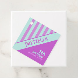 Etiquetas Para Lembrancinhas Tag de Favor das Stripes Típicas Típicas de Pastel