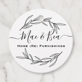 Etiquetas Para Lembrancinhas Tag de Folha de Laurel Moderno