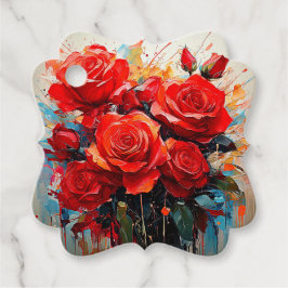 Etiquetas Para Lembrancinhas Tag Favorito - Obra de Arte das Rosas Vermelhas