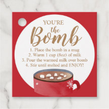 Tags de bomba de chocolate quente Você é o Cacau-B