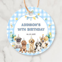 Tags de Favor para Animais da Festa do Cachorrinho
