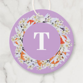 Etiquetas Para Lembrancinhas Tangerina Citrus Blooming Branoming Wreath Floral
