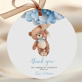 Etiquetas Para Lembrancinhas Teddy Bear Boy Chá de fraldas Tags