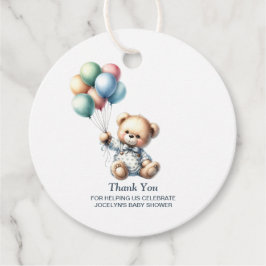 Etiquetas Para Lembrancinhas Teddy Bear Chá de fraldas Obrigado