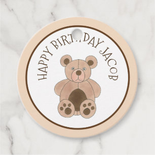 Etiquetas Para Lembrancinhas Teddy Bear Plush - Festa de aniversário animal rec