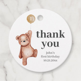 Etiquetas Para Lembrancinhas Teddy Bear Primeiro Aniversário