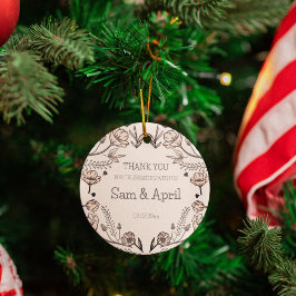 Etiquetas Para Lembrancinhas Tema de Casamento Floral Brown