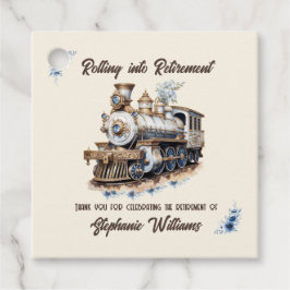 Etiquetas Para Lembrancinhas Tema de Viagem de Aposentadoria Rolando no Trem da