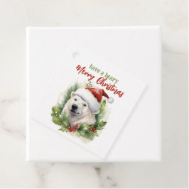 Etiquetas Para Lembrancinhas Tenha Um Urso Polar Feliz De Natal Engraçado