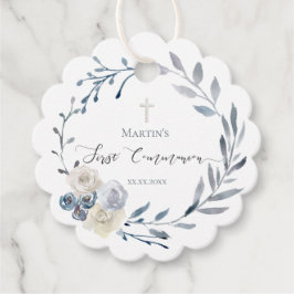 Etiquetas Para Lembrancinhas Terra azul poeirenta da Primeira Comunhão