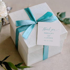Etiquetas Para Lembrancinhas Thank You Aqua Romantic Wedding Favor Tags