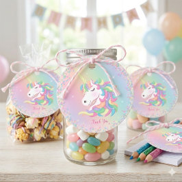 Etiquetas Para Lembrancinhas Thank You Pastel Magical Unicorn Birthday