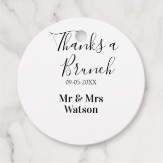 Etiquetas Para Lembrancinhas Thanks a brunch post wedding name date simple 