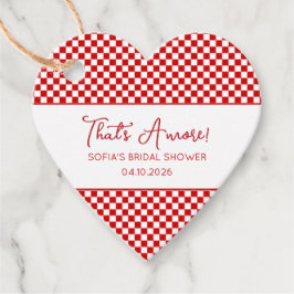 Etiquetas Para Lembrancinhas That's Amore Italian Bridal Shower Red Gingham
