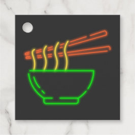 Etiquetas Para Lembrancinhas Tigela de macarrão asiático neon