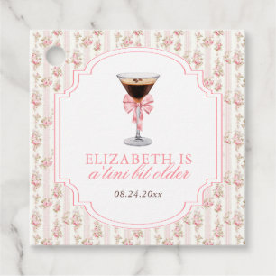 Etiquetas Para Lembrancinhas "Tini Bit Older Espresso Martini Coquette Birthday