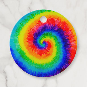 Etiquetas Para Lembrancinhas Tinta de Álcool Rainbow Tie-Dye