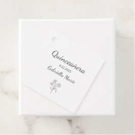 Etiquetas Para Lembrancinhas Tipografia das Cinzas Elegantes da Moderna Daisy Q