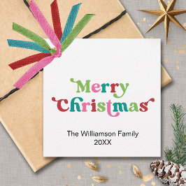 Etiquetas Para Lembrancinhas Tipografia de Natal Feliz Feriados Feriados Brilha