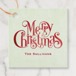 Etiquetas Para Lembrancinhas Tipografia de Natal Red Merry Fontes Festivas
