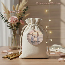 Etiquetas Para Lembrancinhas Tipografia Minimalista Foto Casamento Redondo