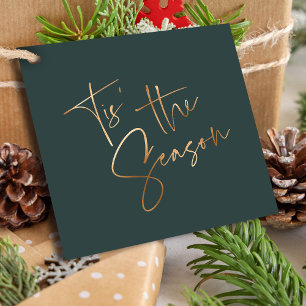 Etiquetas Para Lembrancinhas Tis o Natal minimalista do verde das citações da
