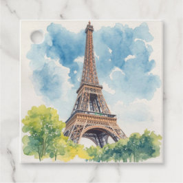 Etiquetas Para Lembrancinhas Torre Eiffel Aquarela Paris França Pintada