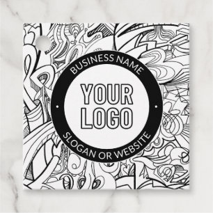 Etiquetas Para Lembrancinhas Trabalho de arte de linha moderna e seu logotipo c