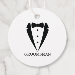 Etiquetas Para Lembrancinhas Traje de Tuxedo Preto para Casamento e Gravata Bor