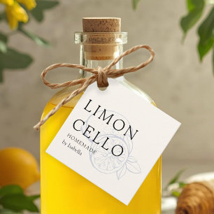 Etiquetas Para Lembrancinhas Trendy Homemade Lemon Limoncello Garrafa de Graças
