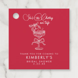 Etiquetas Para Lembrancinhas Trendy Red She's The Cherry On Top Bridal Shower